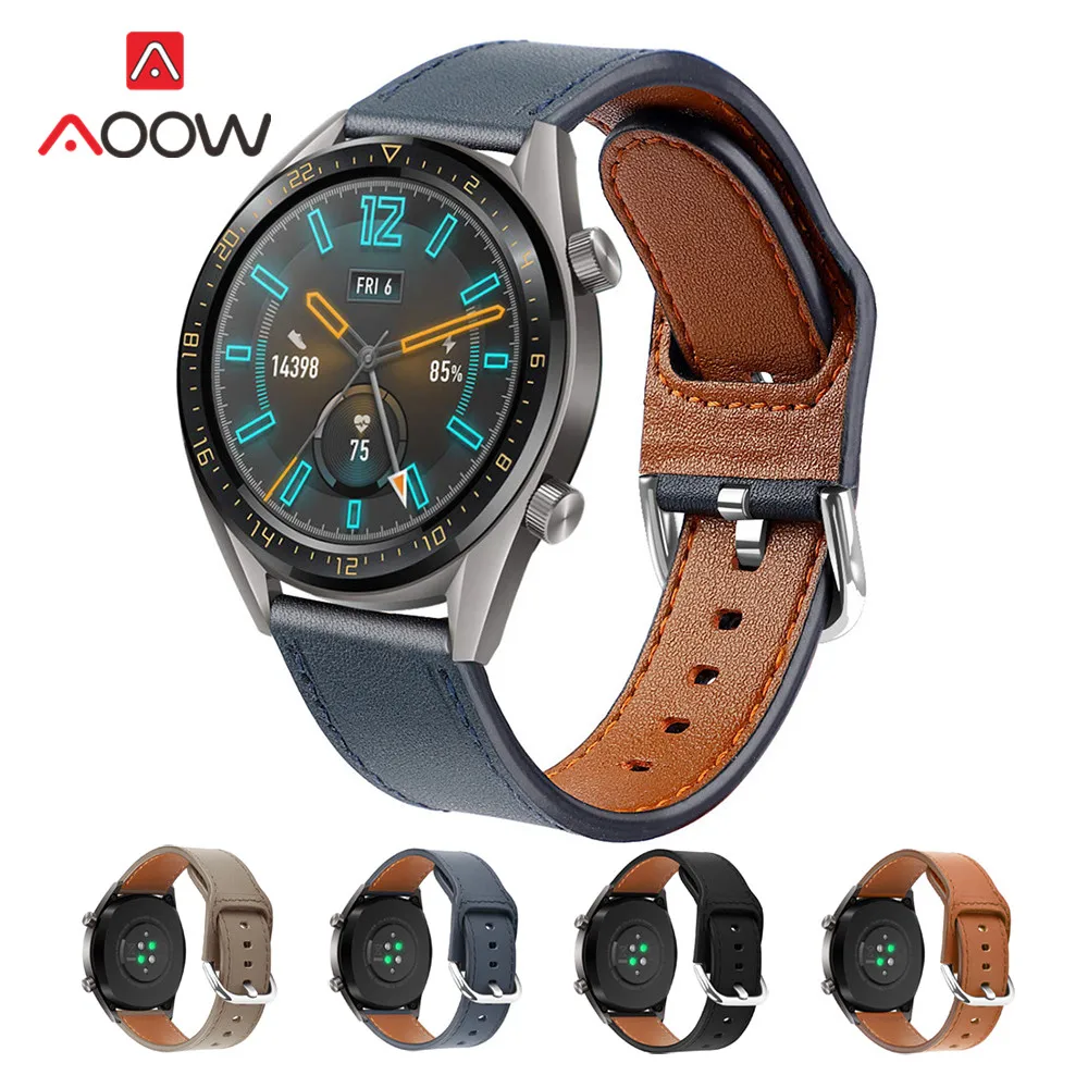 Ремешок для часов 22 мм из натуральной кожи Samsung Galaxy 46 Gear S3 Huawei Watch GT 2 Honor Magic сменный