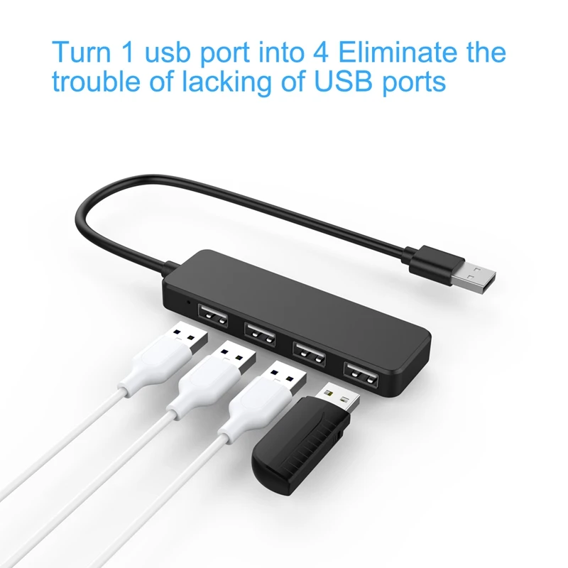 51 шт. аксессуары: 1 ультратонкий женский 4 портовый USB концентратор 2 0 черный и 50