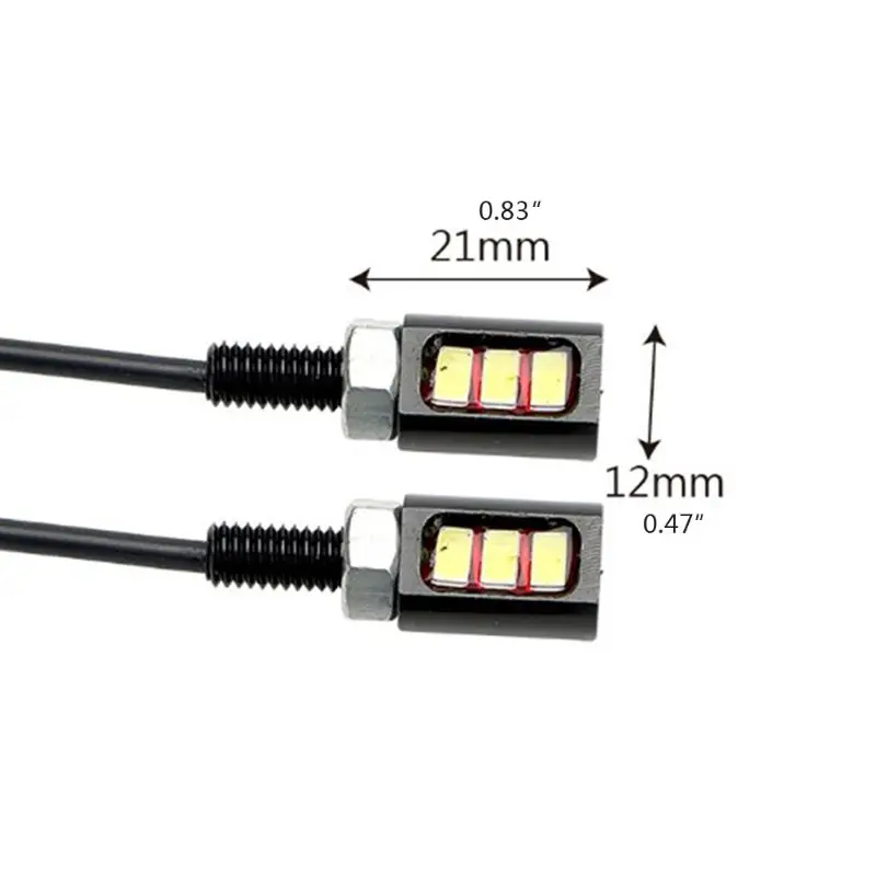 2 шт./пара 12V 3W болт 5630 SMD 3 светодиодный фары автомобиля мотоцикла номерной знак