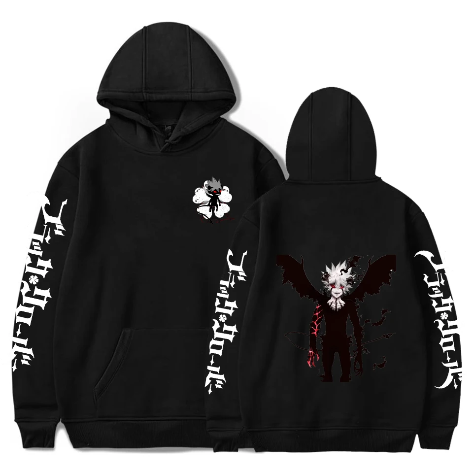 

Hot Anime Hoodie Black Clover Hoodies Fashion Demon Print Pullover Tops Long Sleeve For Men And Women