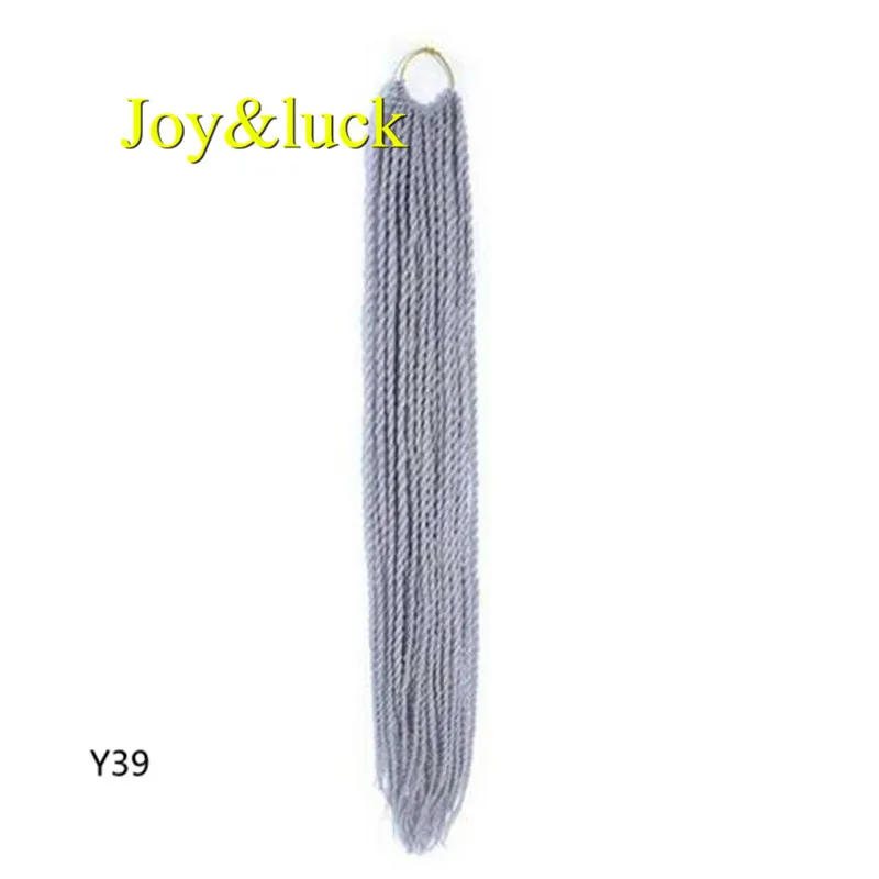 Y39 Joy& luck 24 дюйма Сенегальские закрученные крючком косички 30 прядей синтетические волосы для наращивания плетение волос - Цвет: Y39