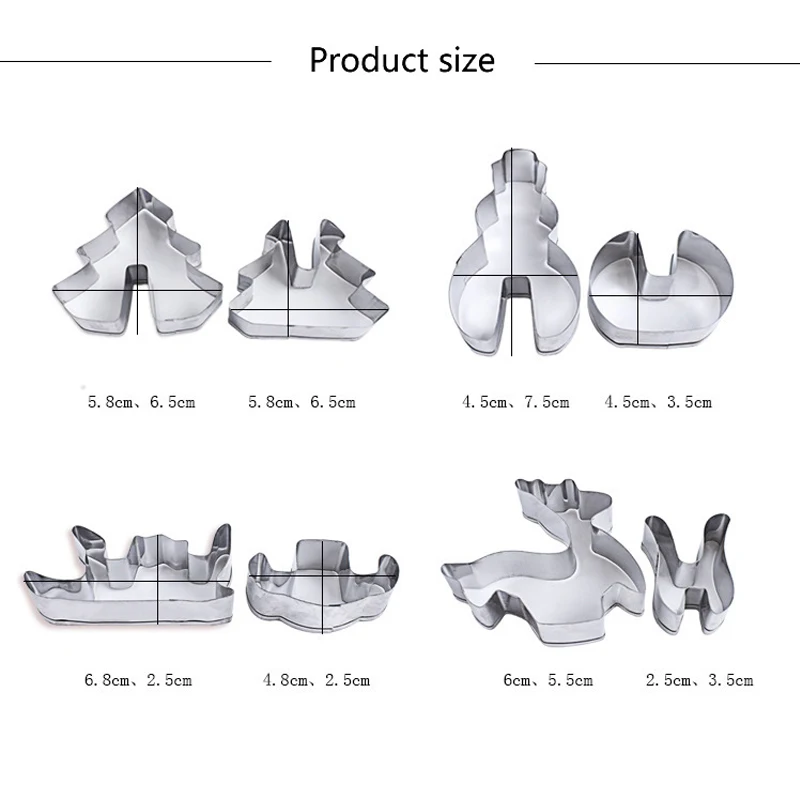 8 шт./компл. 3D формочки для печенья имбирный домик Рождественская форма торта из