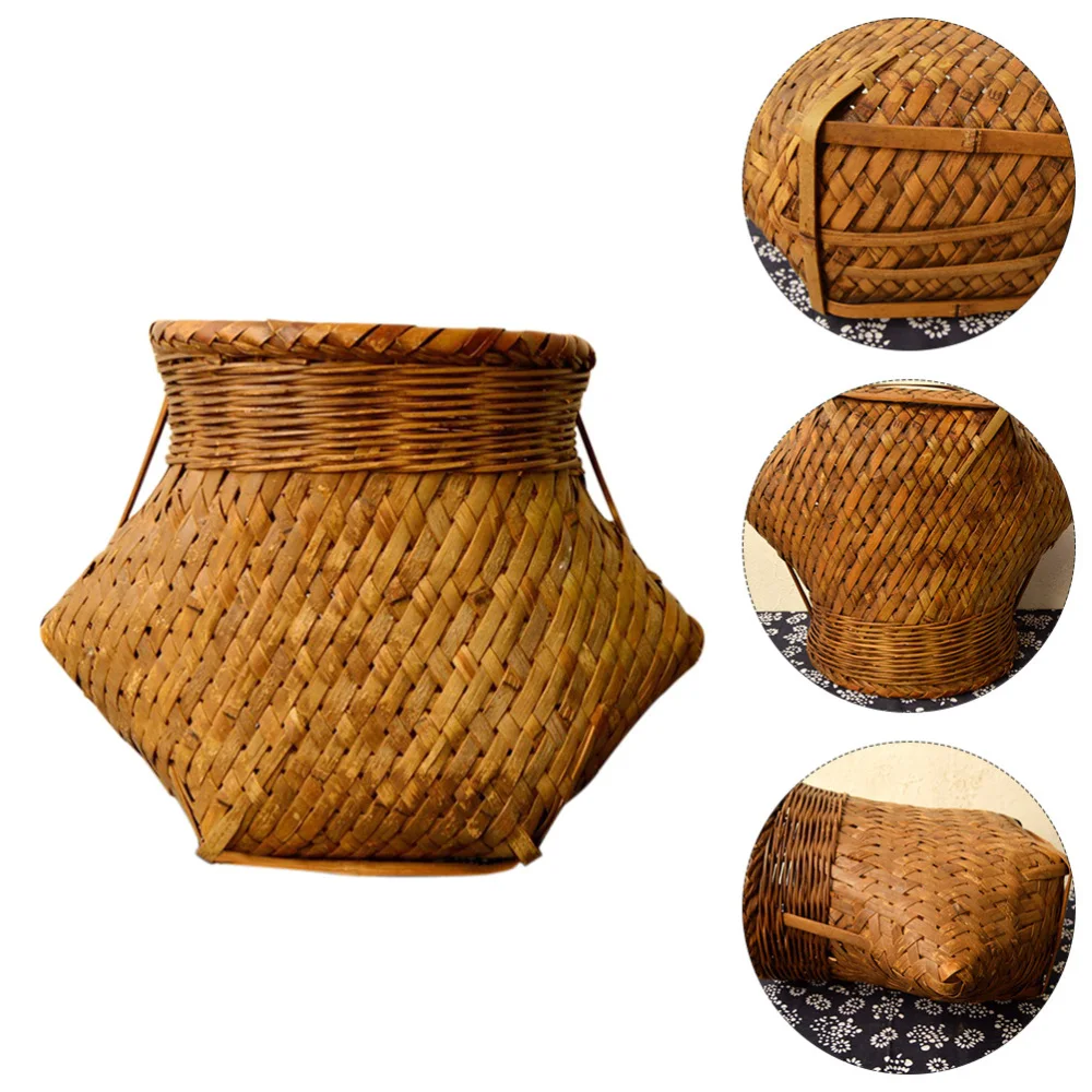 

Woven Basket Bamboo Storage Basket Multi-purpose Basket for Photography Use