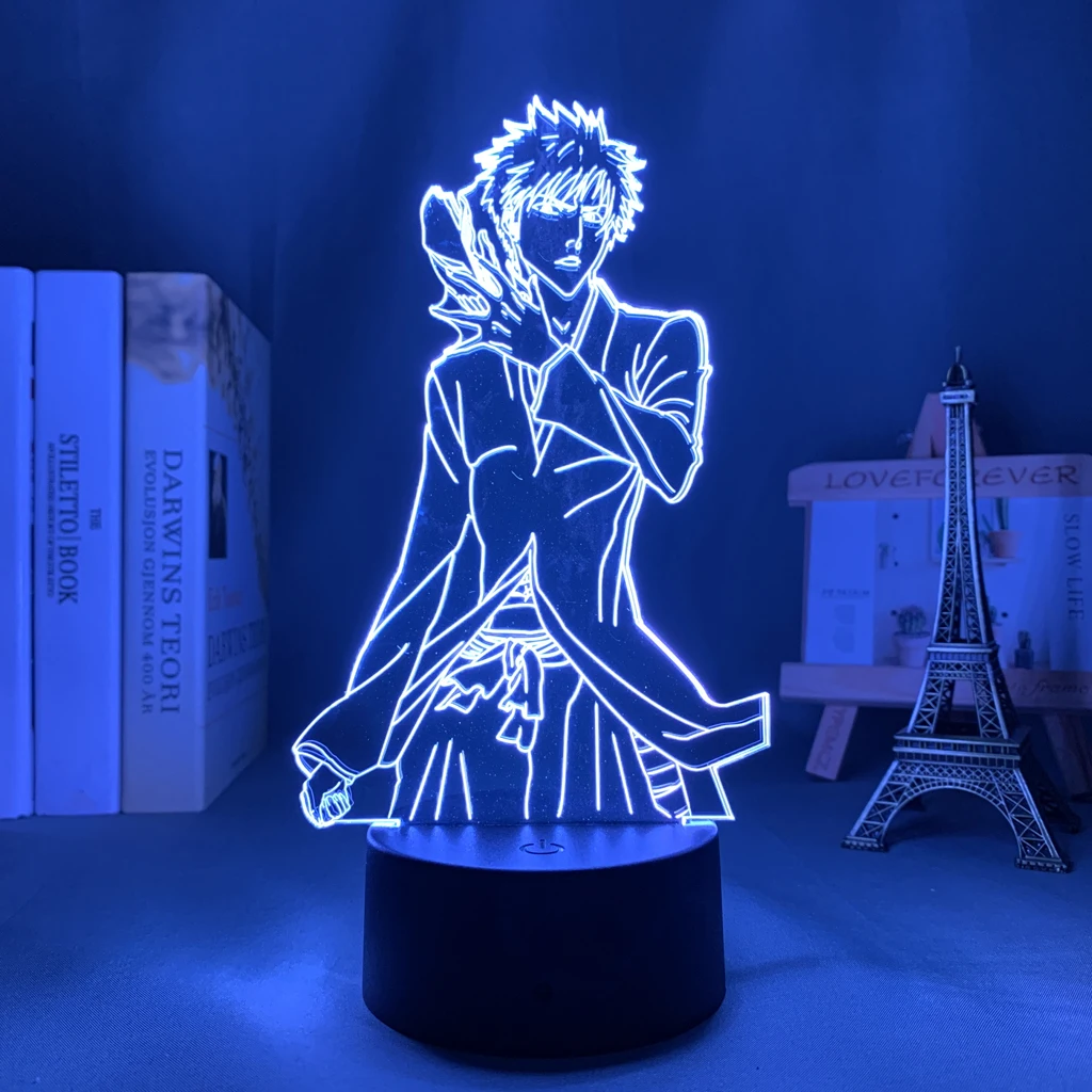 

Manga 3d Lamp Anime Bleach Ichigo Kurosaki for Bedroom Decor Nightlight Cool Birthday Gift Acrylic Led Night Light Bleach