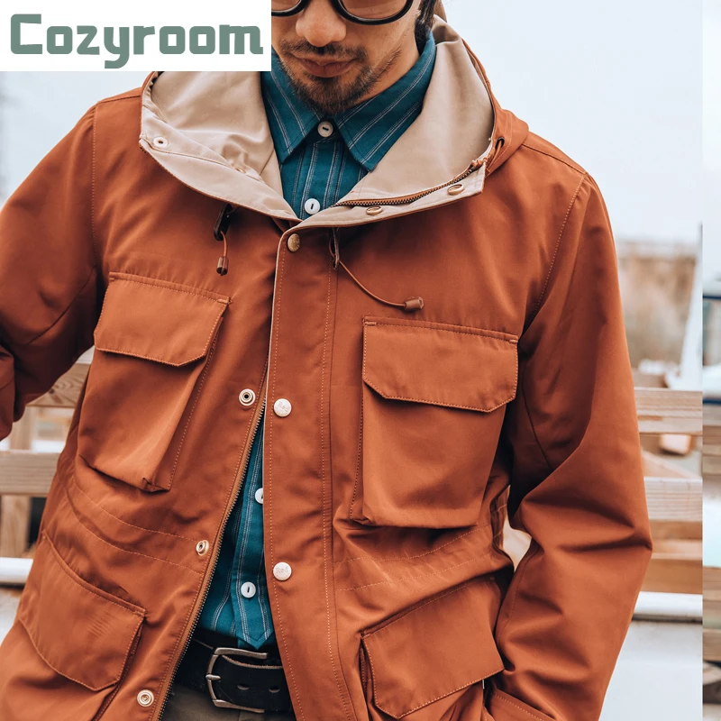 

Мужская горная парка Cozyroom, винтажная уличная куртка, сгоревшая оранжевая