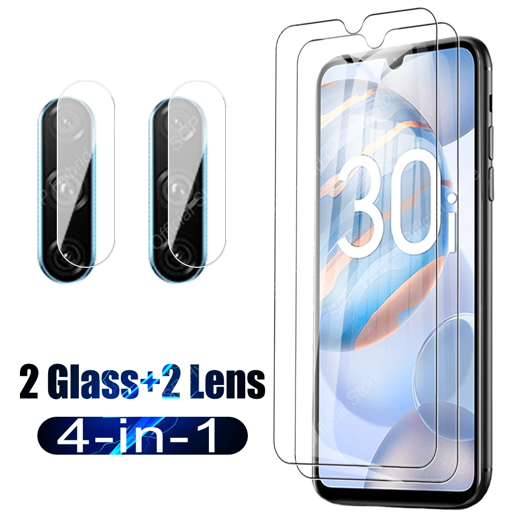 4 в 1 закаленное стекло для защиты экрана Honor 30i 30s Honor30 i S Защитная пленка на V View 30 Pro