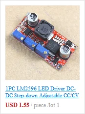 1 шт. LM2596 светодиодный драйвер DC-DC понижающий регулируемый CC/CV модуль питания