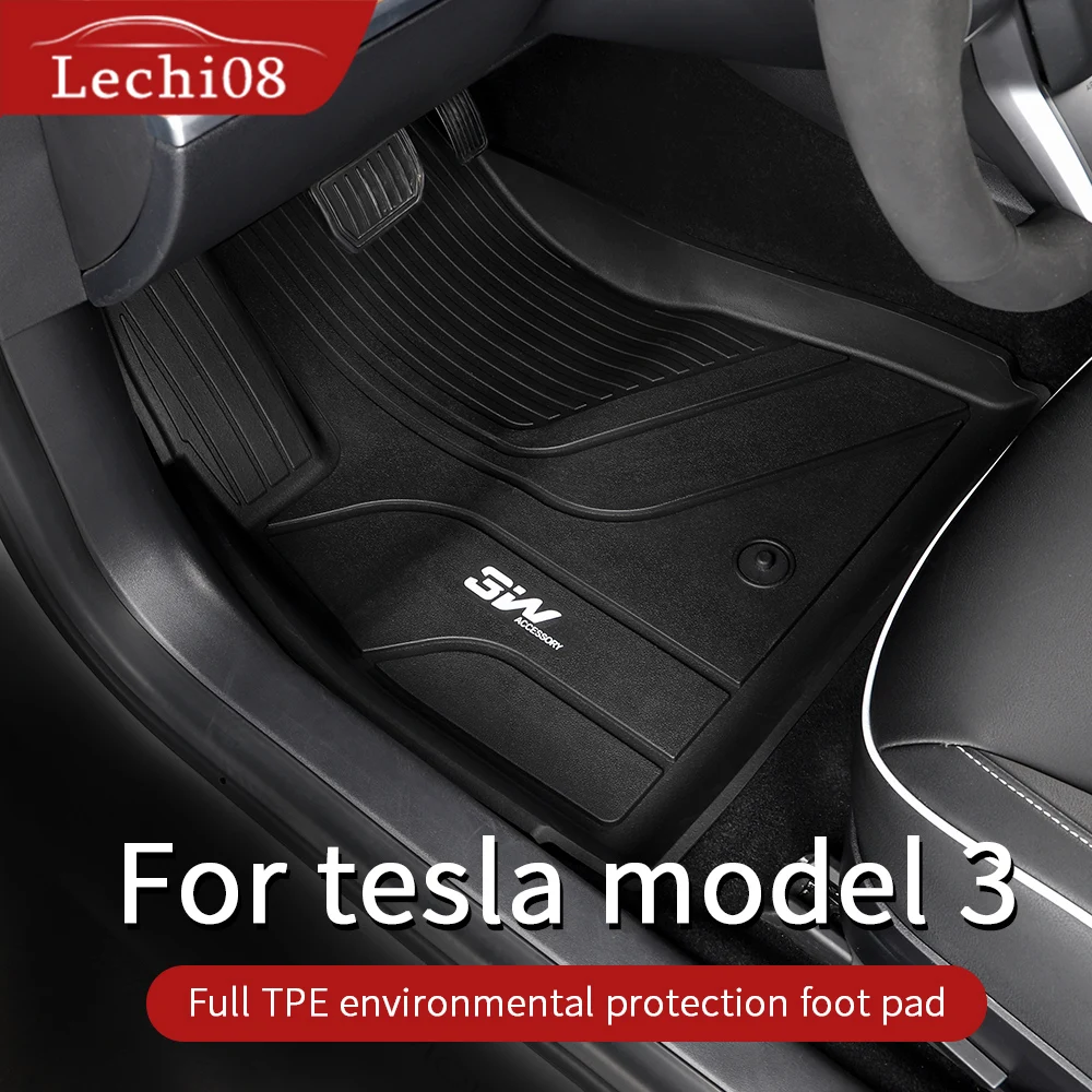 Напольный коврик из ТПЭ для tesla model 3 напольные коврики 2016 2021 Tesla аксессуары three