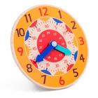 Деревянные часы Монтессори, обучающие игрушки для детей, часы, минуты, второй раз, познавательные инструменты для раннего дошкольного обучения, игрушки, подарок