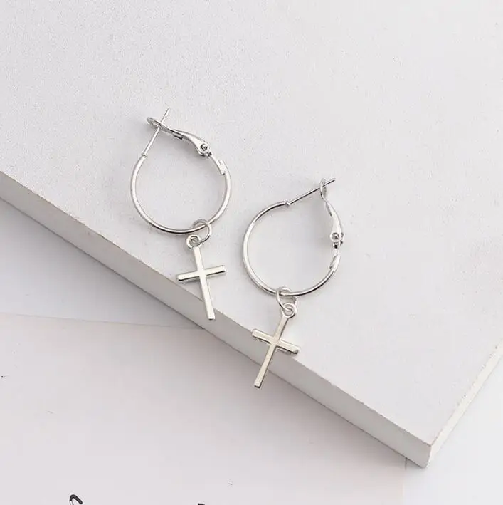 Женские серьги в стиле harajuku серьги-гвоздики с крестом e-boy 2020 | Украшения и