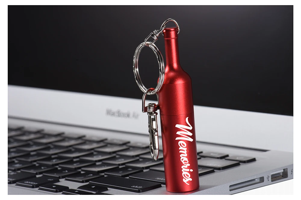 JASTER USB 3.0 hot metal wine bottle usb flash drive disk keychain memory stick Pen drive personalized gift Over 10pcs Free logo