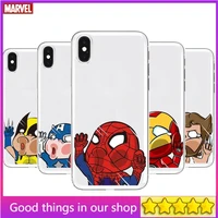 marvel funny and cute transparent phone case for xiaomi redmi note 10 9s 8 7 6 5 a pro t y1 anime cover silicone pre funda