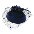 Шапка аксессуары для волос в стиле ретро с короткими волосами перо Цветочная вуаль Cheongsam показать банкет головные уборы шляпа декоративная пряжа