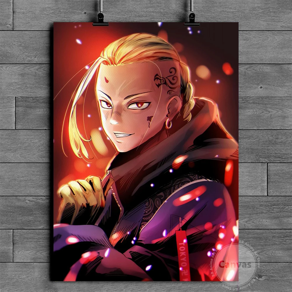 

Картины из аниме на холсте с рисунком Токийский манга, картины для украшения дома, плакаты с HD-печатью, настенное искусство, модульная гости...