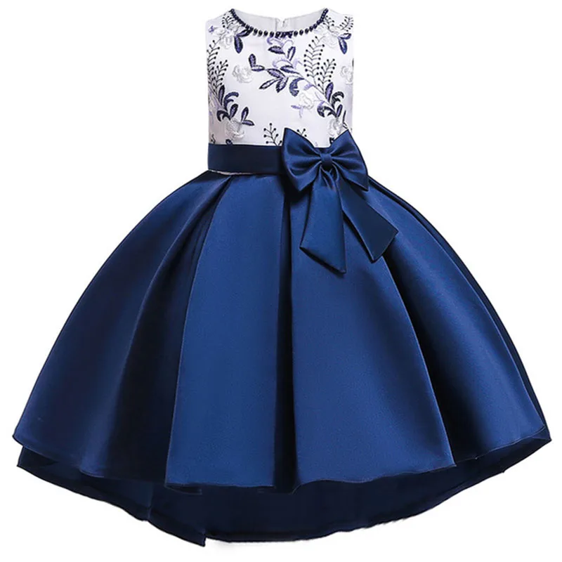 2019 Flower Girls dress for Kids Clothing Beaded embroidery Wedding Dresses Children Party Trailing Custumes | Детская одежда и