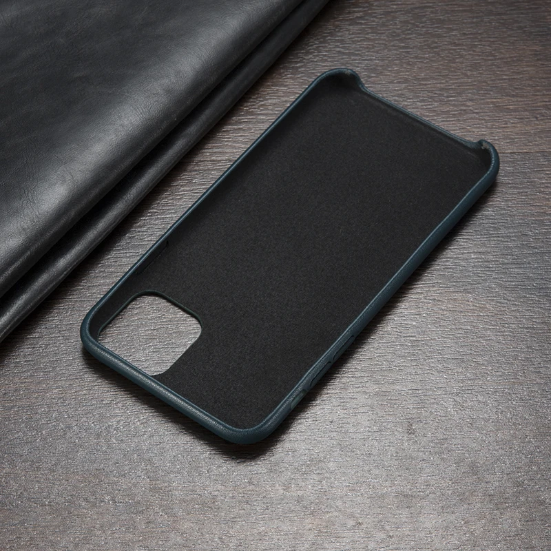 

Leather Case For iPhone 12 Pro Max Mini Retro Solid Color Back Slim Simple Cover For iPhone 11 Pro XS Max XR XS X 8 7 Plus