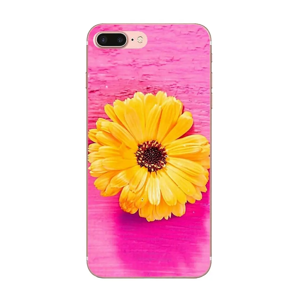 Gerbera Pink Flowers For Samsung Galaxy Note 5 8 9 S3 S4 S5 S6 S7 S8 S9 S10 5G mini Edge Plus Lite Soft TPU Non-slip | Мобильные
