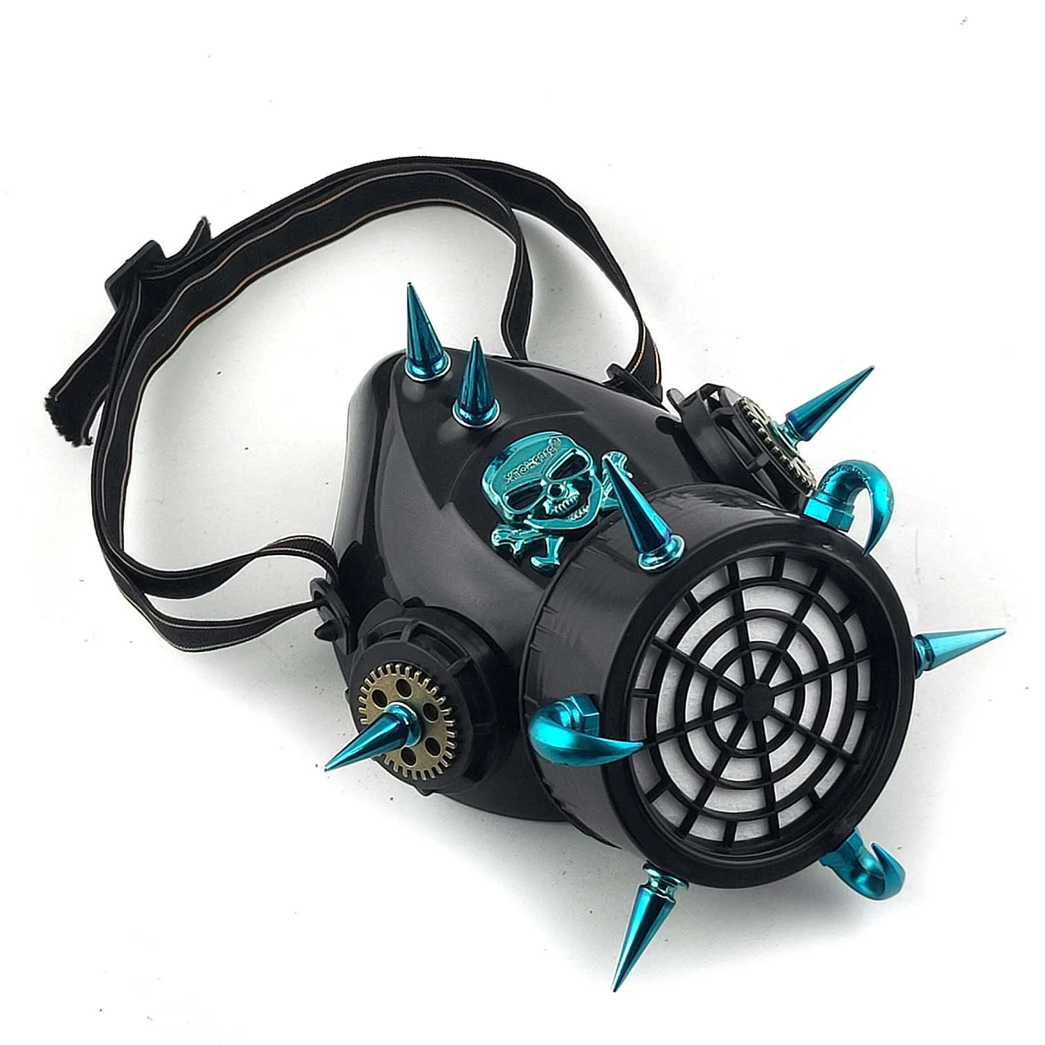 Steampunk Rivet Gas Mask with Goggles Death Helmet for Halloween Costume | Masks &amp Eyewear