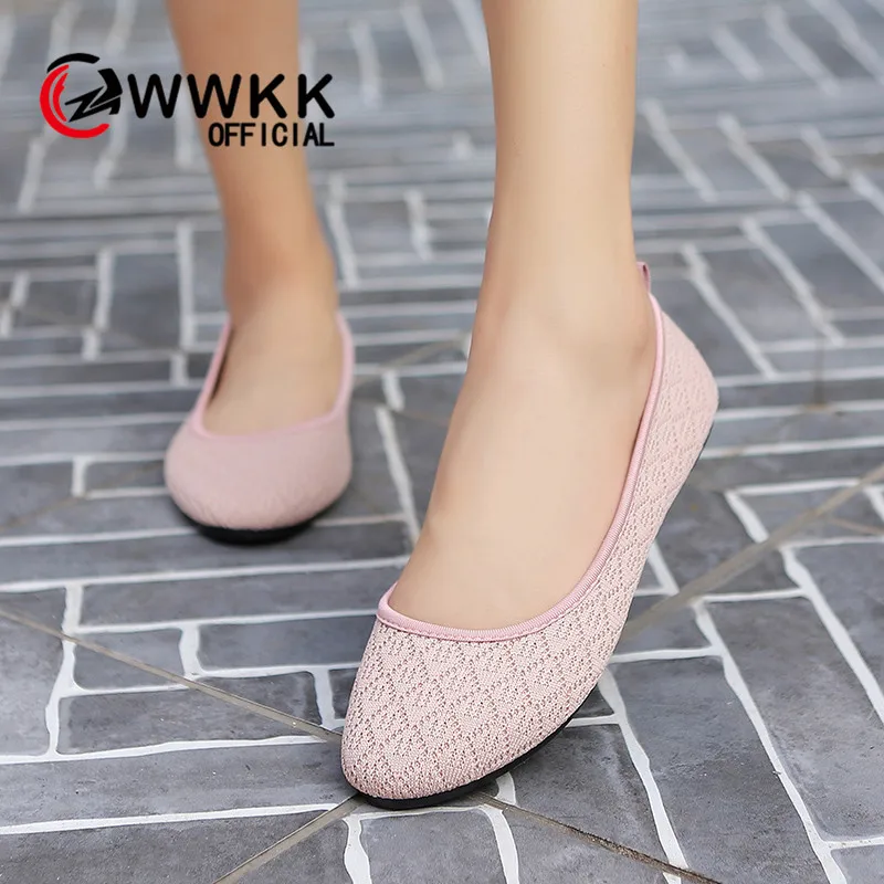 WWKK/2019 г. летние женские балетки на плоской подошве дышащие лоферы с сеткой