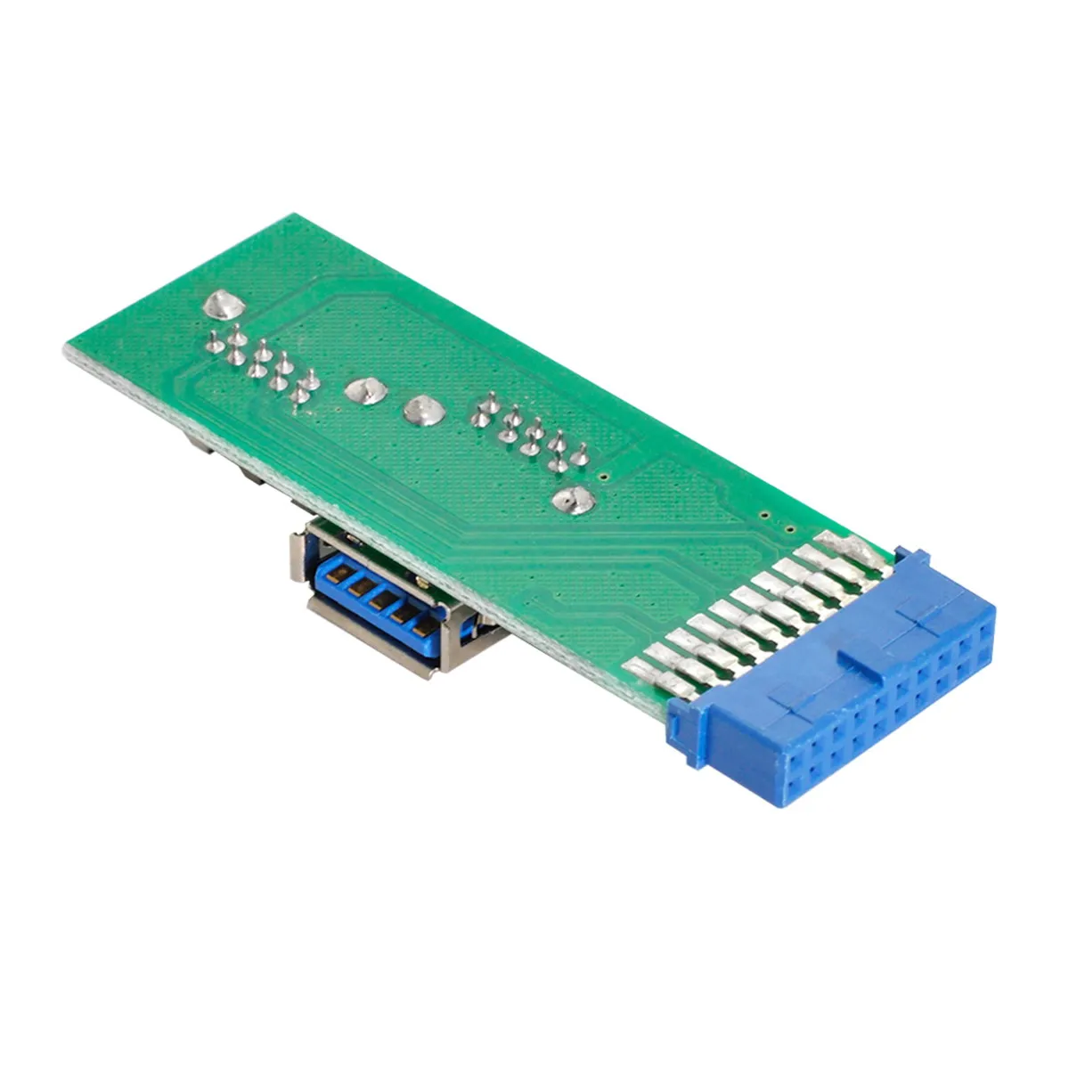 Chenyang Dual Side USB 3.0 A Type Female to Motherboard 20Pin 19 Pin Box Header Slot Adapter PCBA with LED | Компьютеры и офис