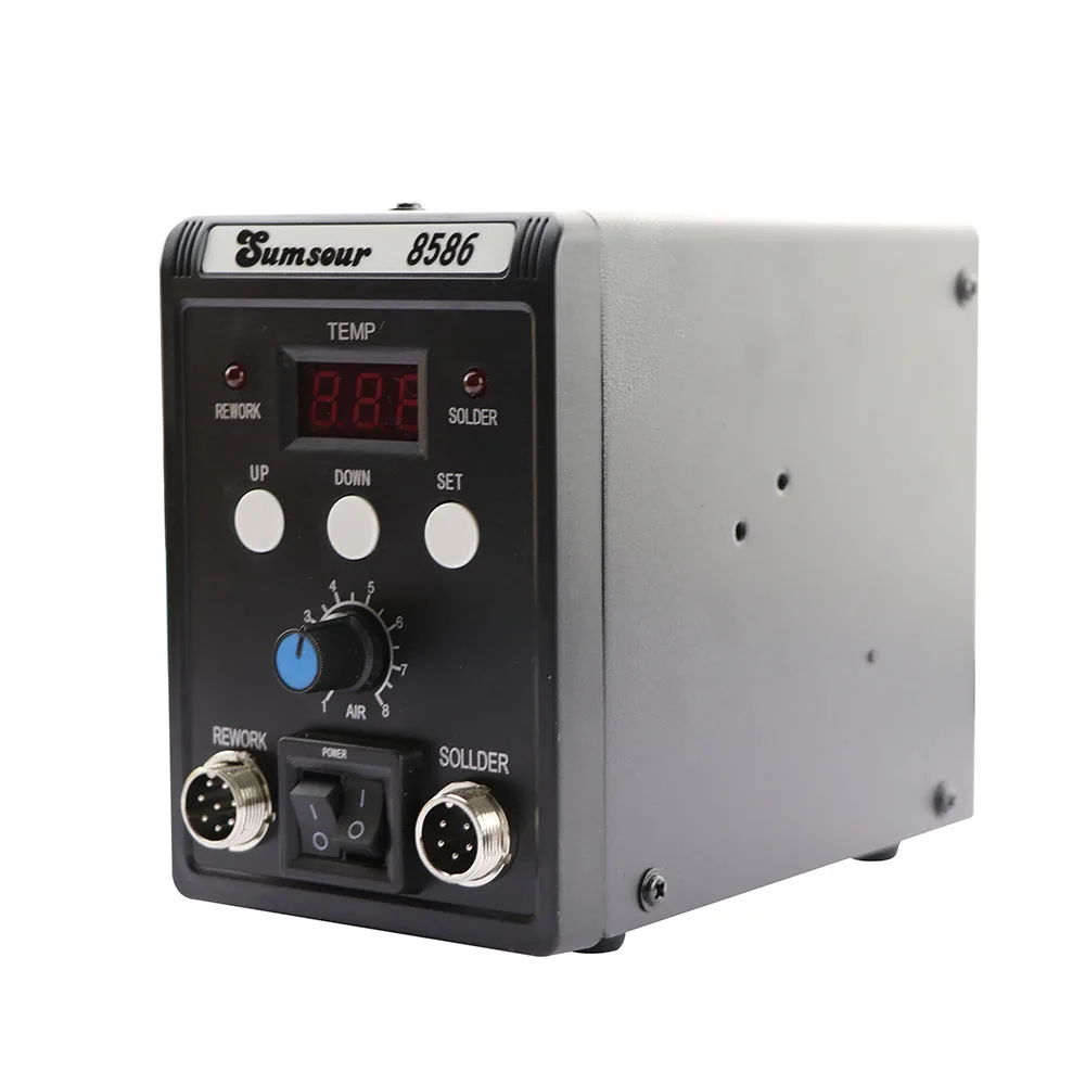 Новинка черный 8586 2 в 1 цифровой дисплей пистолет горячего воздуха станция для