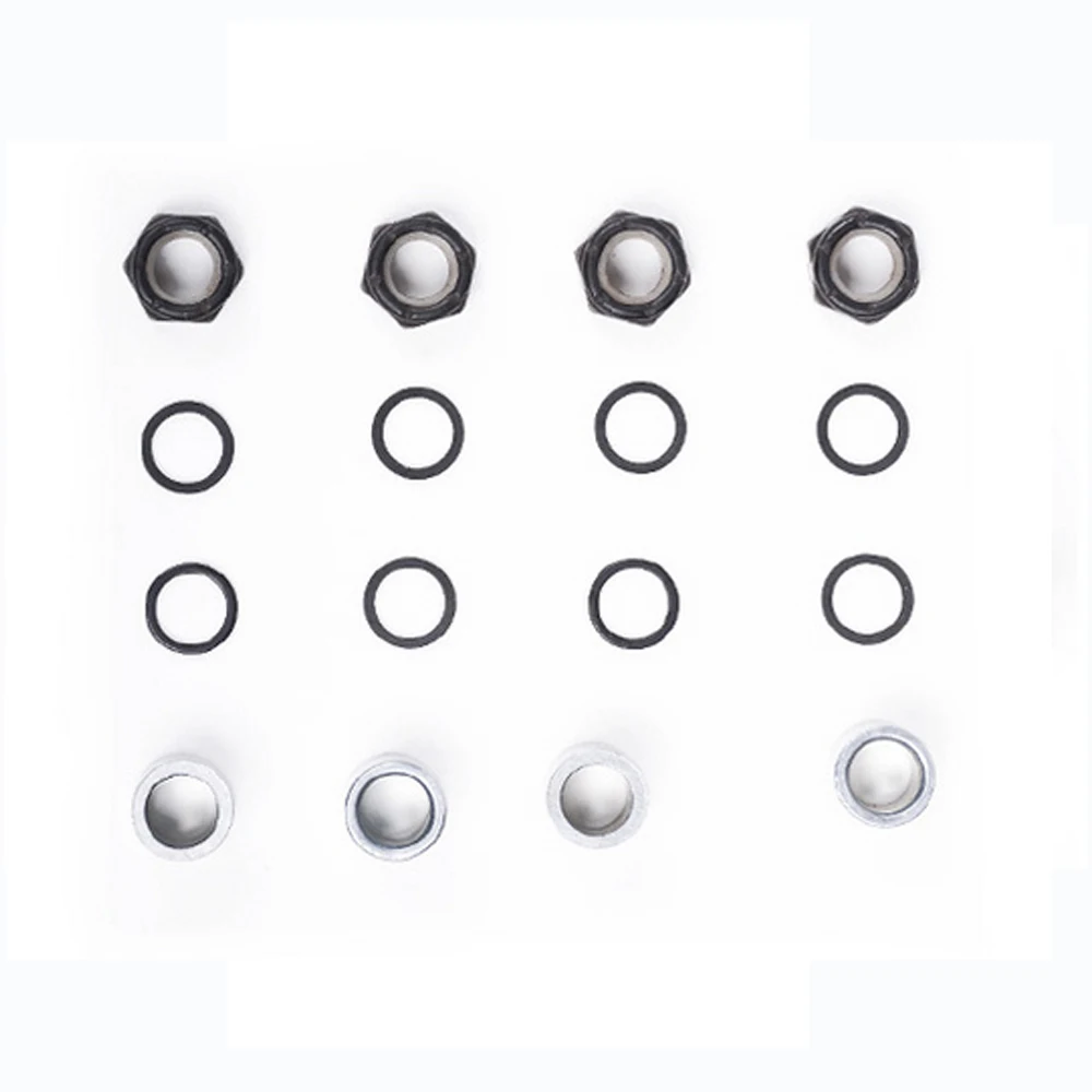 

Skateboard Longboard Truck Speed Kit 4x Nuts New Skateboard Bearing Spacers Washers Nuts Kit Board Repair Rebuild Kit