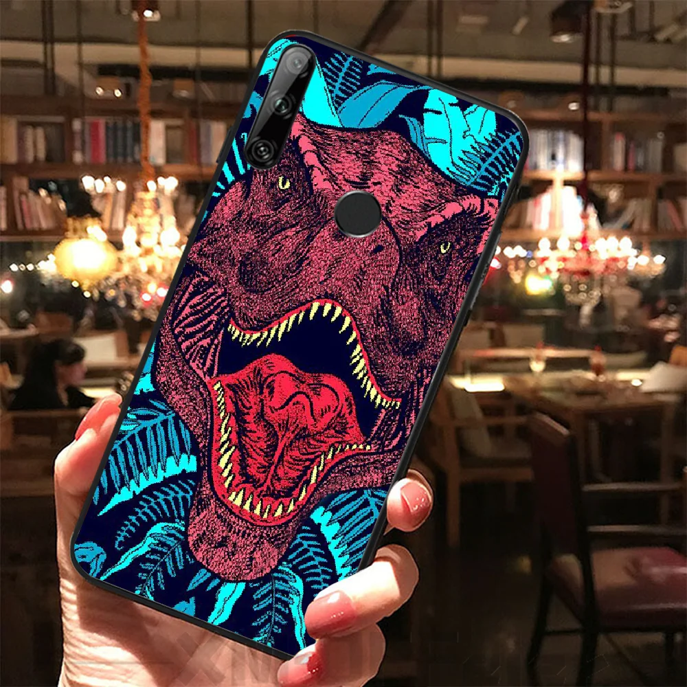 Reayou Jurassic Dinosaur TPU Soft Silicone Phone Case Cover For Huawei Y5 Y6 Y7 Y9 Prime Pro II 2019 2018 | Мобильные телефоны и
