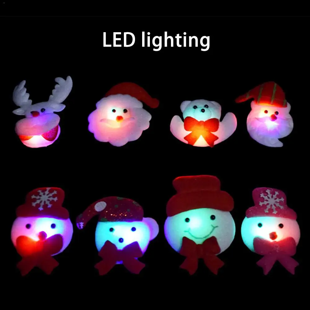 Рождественские Броши рождественские булавки освещение светодиодный значок