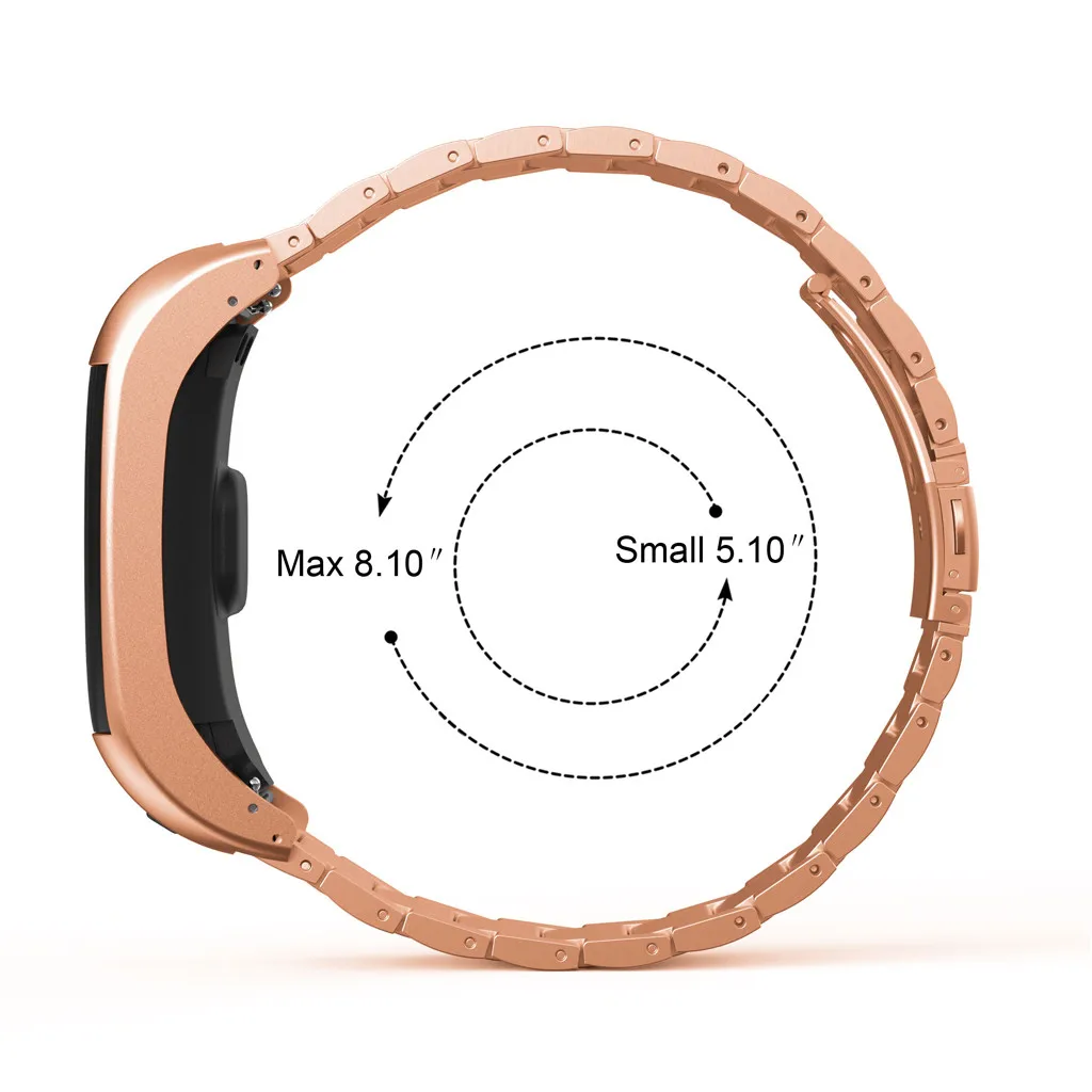 Ремешок из нержавеющей стали для наручных часов браслет с рамкой Garmin VIVOsmart HR +