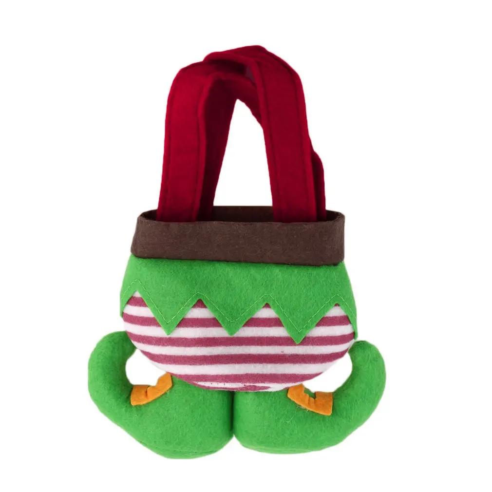 Зеленая и красная фантазия яркие эльфы Рождественская Подарочная сумка