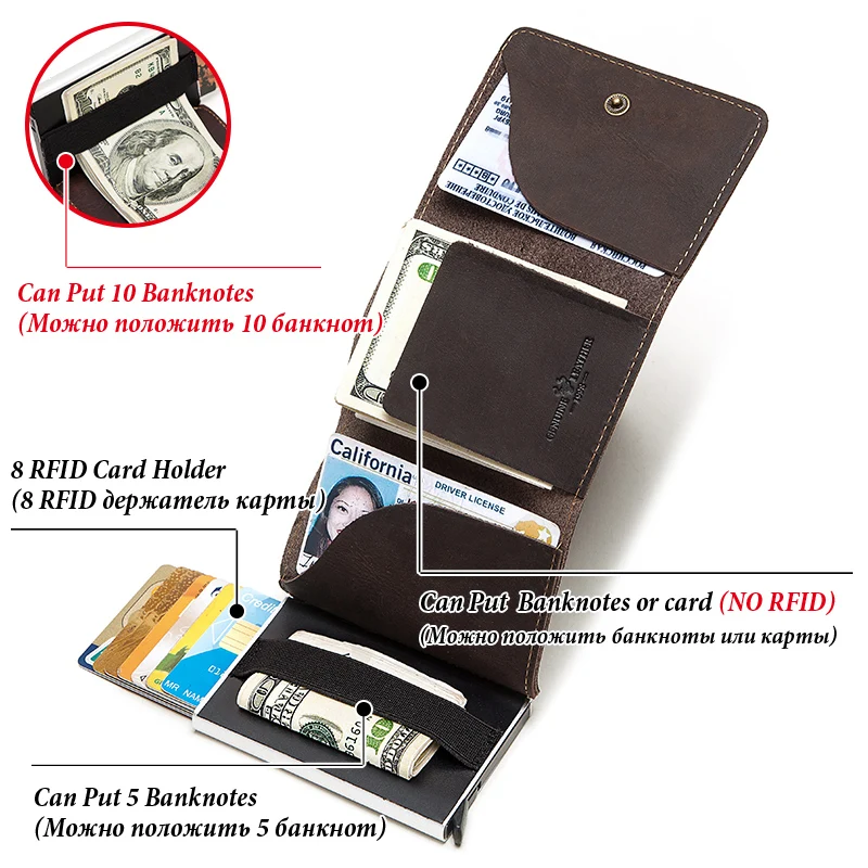 GZCZ 2020 держатель для кредитных карт кожаный Бизнес RFID Анти Магнитный чехол ID