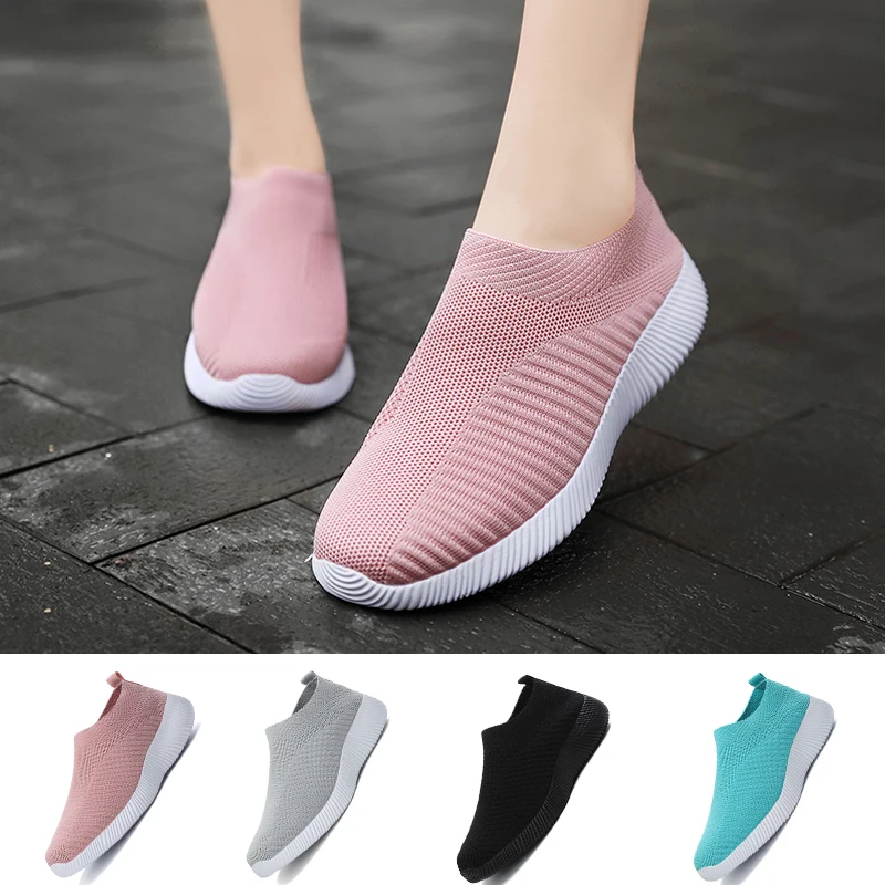 

Women's walking shoes Fashion Casual Sport Shoes Sneakers Autumn Platform Flat Slip-on Comfortable Outdoor light