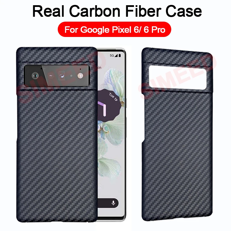 

for Google Pixel 6 Pro Case Ultra Thin Real Carbon Fiber Capa for Google Pixel 6 5G Case Aramid Fiber Shockproof Back Cover