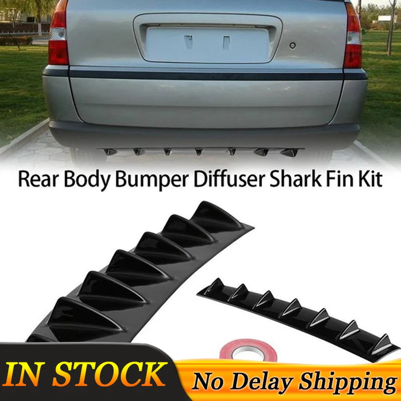 Универсальный 7 крыльев Акулья плавник задний бампер шасси спойлер защита губ