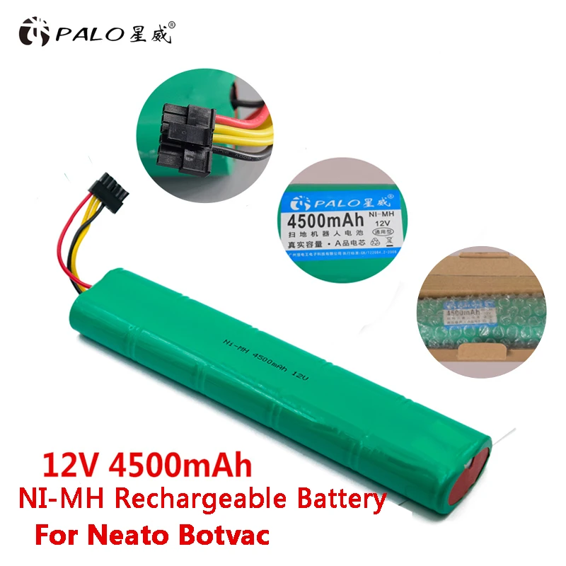 PALO 12V Ni-MH 4500mAh робот-пылесос, сменная аккумуляторная батарея для Neato Botvac 70e 75 D75 80 85 D85 D80