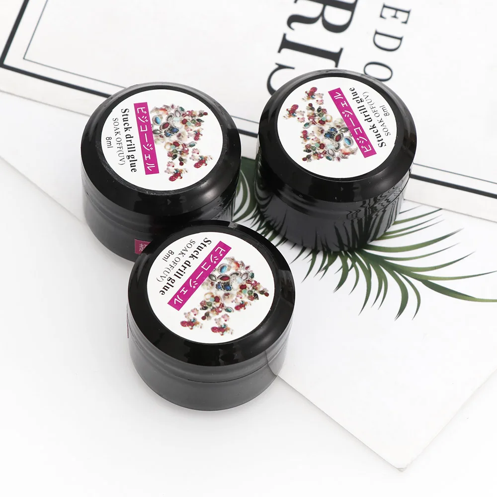8 мл/уп. ногтей Стразы клей супер липкий УФ-гель для Клей ногтевое искусство