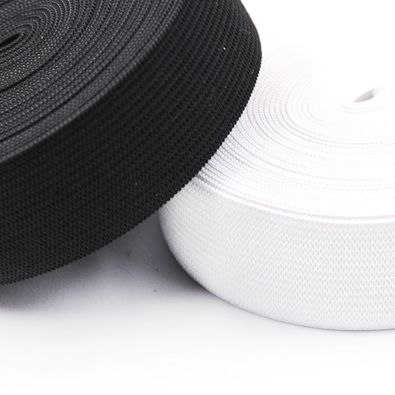 3/6 мм 5 ярдов черный и белый цвет эластичная лента с широкой оплеткой швейная