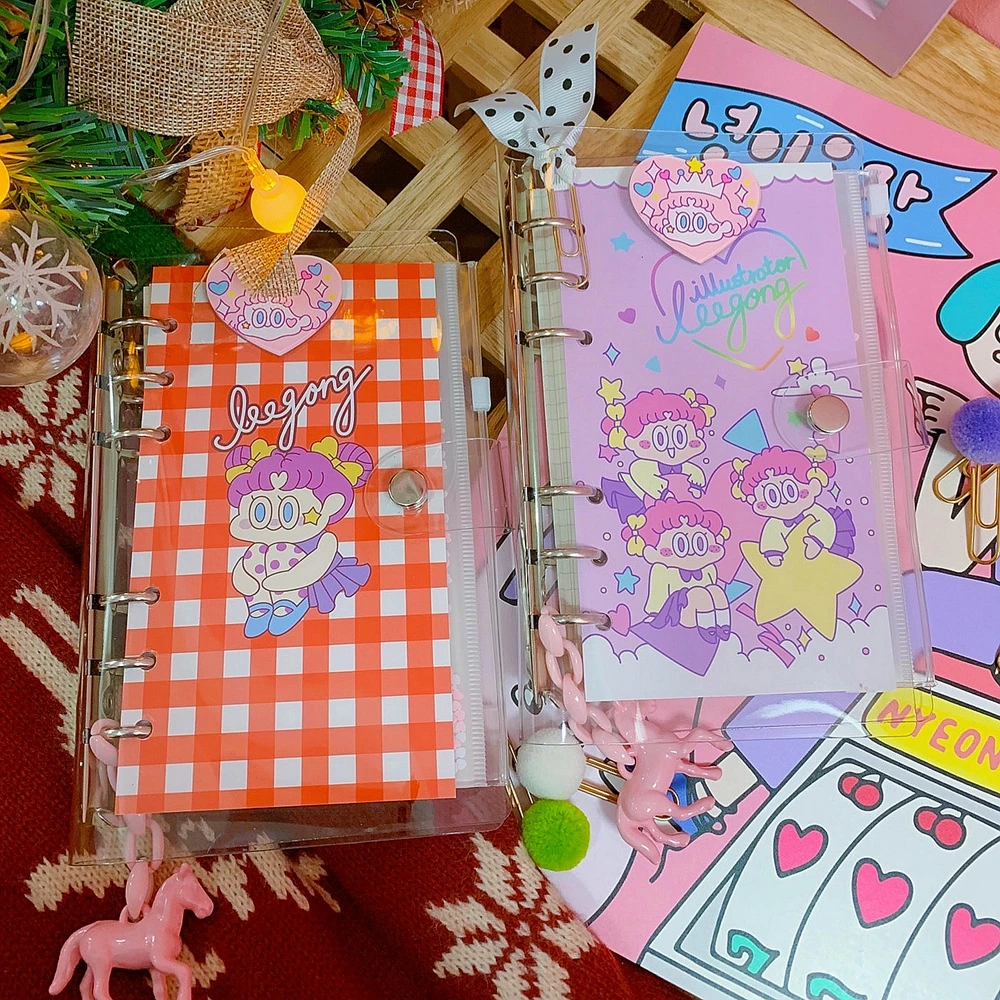 Розовый Единорог лазерный прозрачный Блокнот Дневник Обложка Блестящий