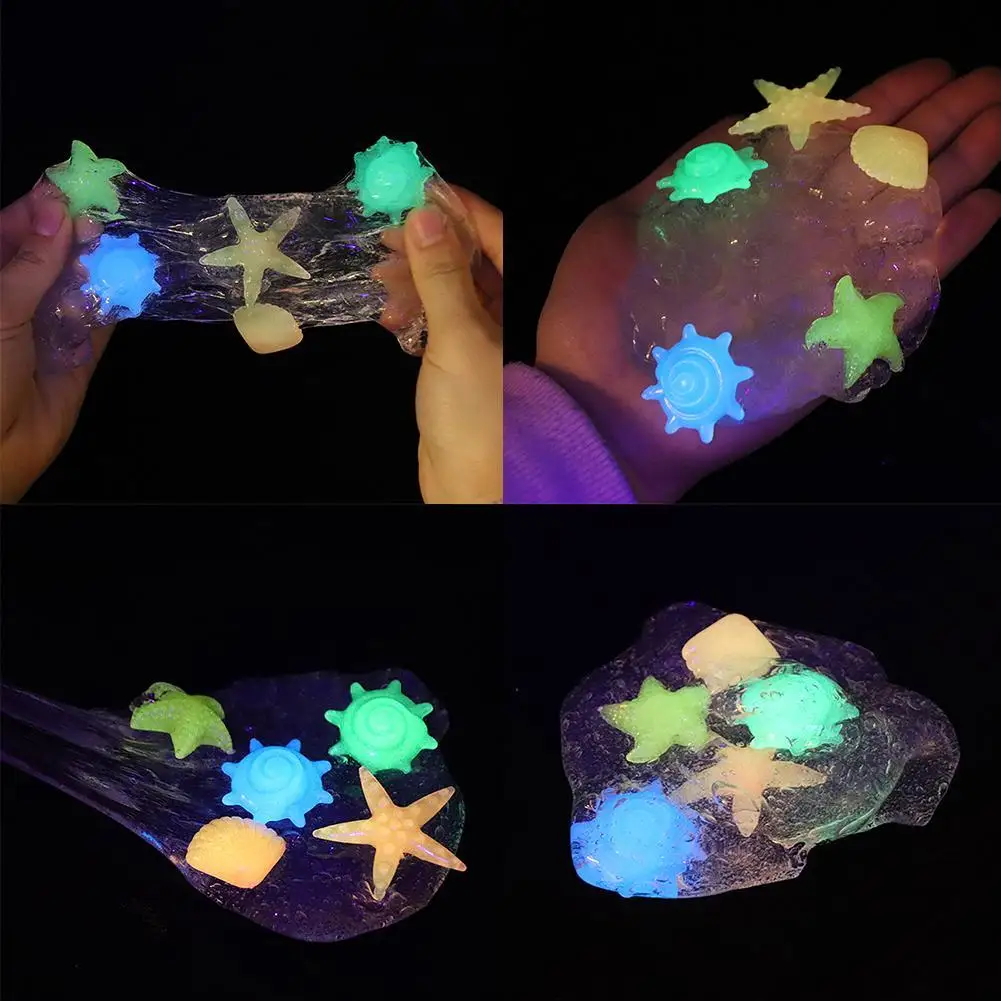 

Seaweed Underwater World Glow in Dark Transparent Slime Putty Stretchy Kids Toy Hand Fidget Toy Slime Toy Antistress for Childre