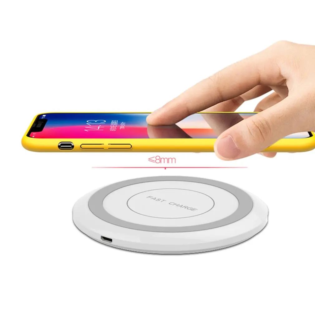 Беспроводное быстрое зарядное устройство QI стандартное настольное для iPhone/8 Samsung