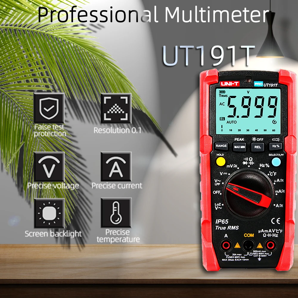 UNI T Цифровой мультиметр True RMS Авто Диапазон AC DC Напряжение измеритель величины
