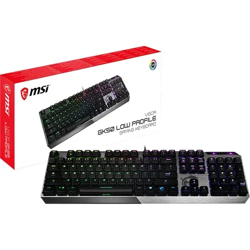 MSI Vigor GK50 EN RGB Low Profile Mechanical Player Keyboard