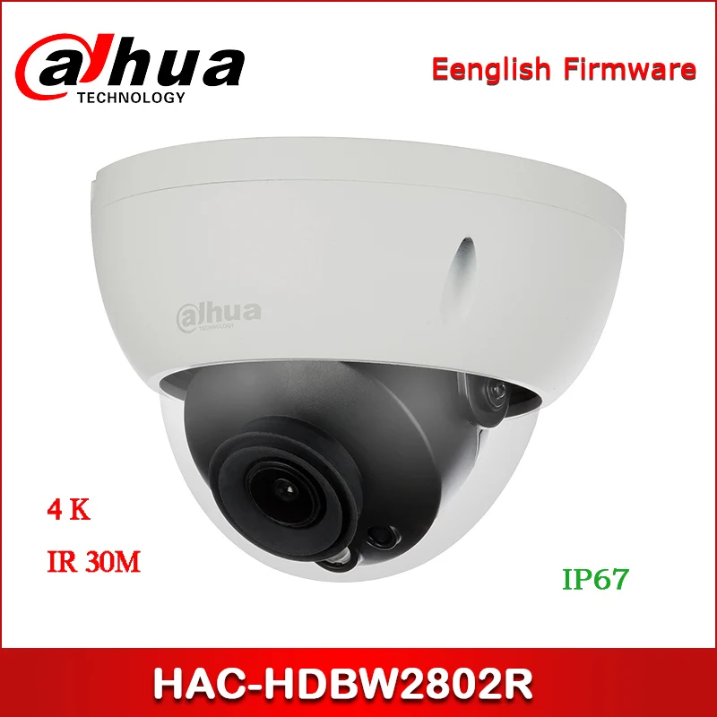 Dahua HAC HDBW2802R 4K Starlight HDCVI ИК купольная камера аудио в интерфейсе CVI/TVI/AHD/CVBS Выходная