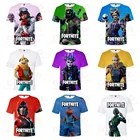 Футболка для мальчиков и девочек с 3D принтом Fortnite Victory, тонкая футболка с героем игры Королевская битва, Детская футболка с аниме, подарок на день рождения