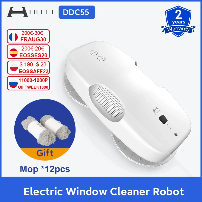 （code:GIFTWEEK1000 11000 1000）Роботизированный очиститель окон HUTT DDC55 умный быстрая и