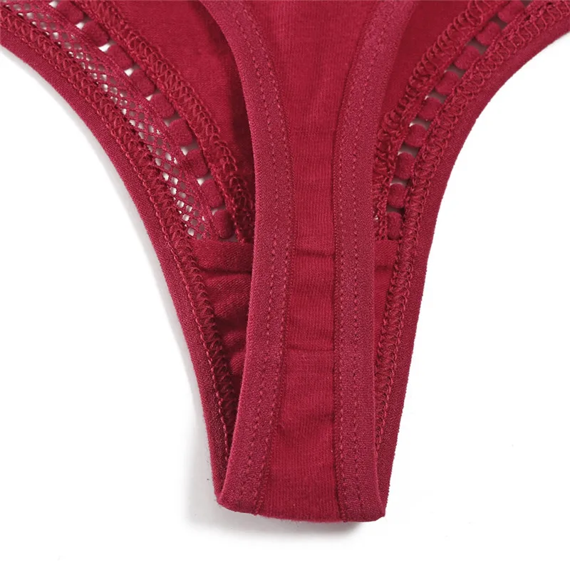 Стринги женские бесшовные хлопковые трусы-стринги пикантное нижнее белье трусы