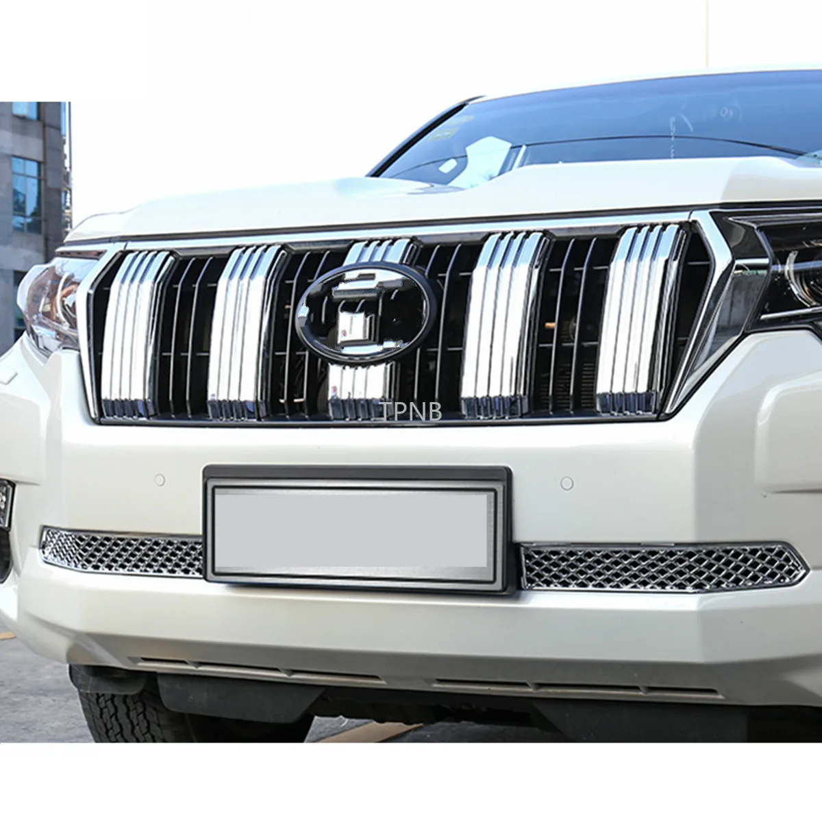 Хромированная накладка на переднюю решетку радиатора для Toyota Land Cruiser Prado 150 2014 2015