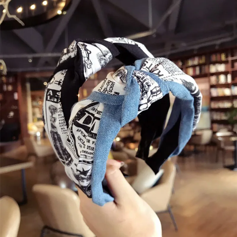 Обруч для волос с узлом в корейском ретро-стиле |