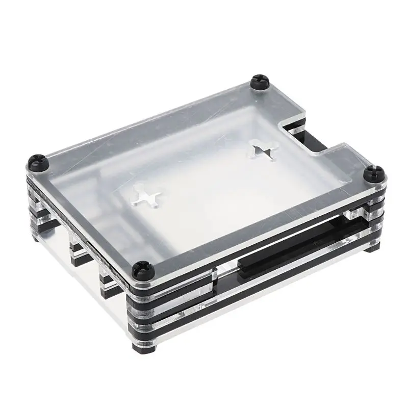 

Transparent Acrylic Case Protective Shell Cover with Cooling Fan Screwdriver for Raspberry Pi 4 Model B