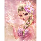 Disney мультфильм принцесса Холодное сердце Эльза настенная живопись Холст Плакаты и принты настенные картины для декора гостиной